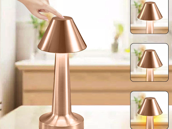 Bedroom table night light touch lamp 3 step wireless