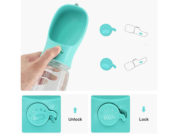 Ūdens bļoda pārnēsājama sunim walking poison 380ml