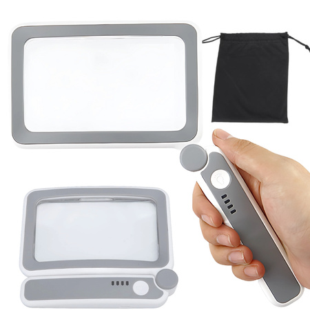 Lupă de lectură iluminată 4x cu iluminare led