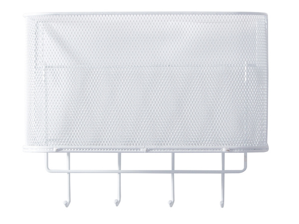 Basket metal door organiser hanging shelf hooks