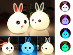 Veilleuse à led pour enfants lapin touch rgb