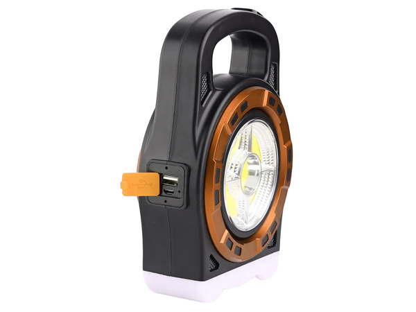 Torche solaire portable lumière led rechargeable powerbank réflecteur de puissance