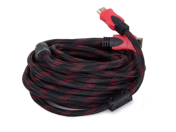 Kabel przewód hdmi 1.4 4k 3d uhd 10m miedź 48 bit