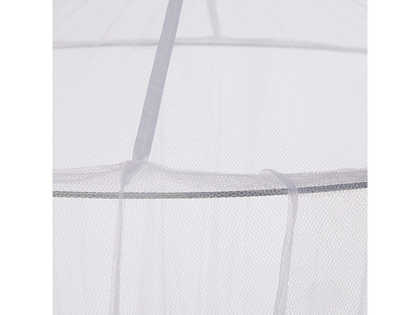 Large mosquito net canopy over bed insect net