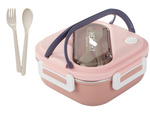 Breakfast box with compartments cutlery container microwaveable lunchbox 1000ml