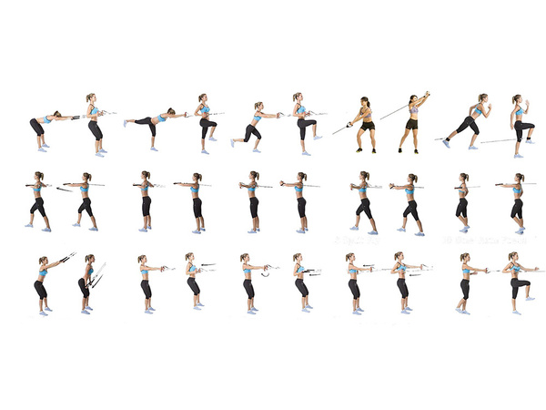 Bandes d'exercice set de 5 bandes de résistance expander