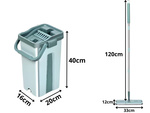 Mop plat cu găleată pliabilă din microfibră perie de curățat podele 2 accesorii