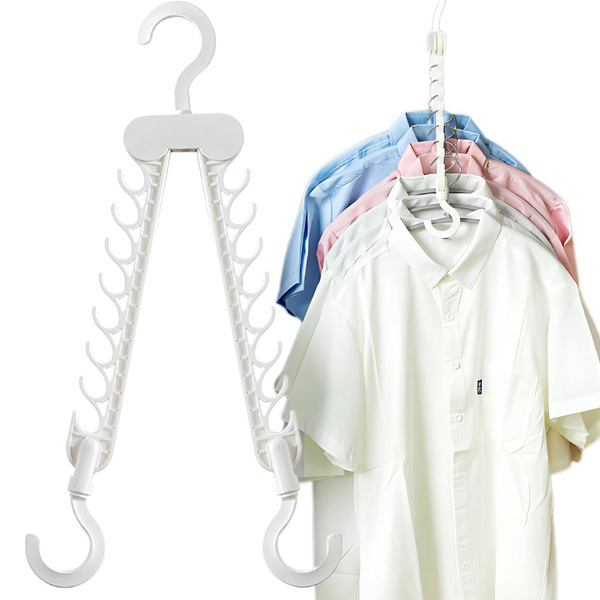 Wardrobe hanger folding multifunctional clothes organiser 16 spaces