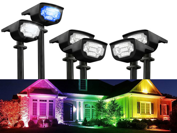 Farby solárnych záhradných lámp poháňaných led lampou