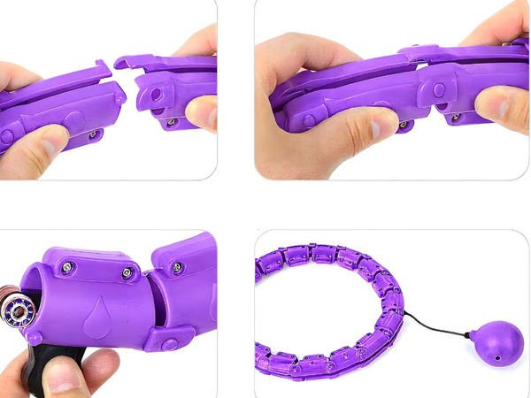 Težki hula hoop za vaje za hujšanje nastavljiv masažni obroč