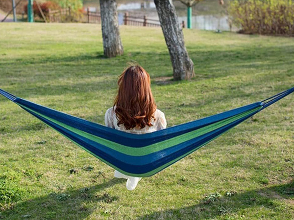 Hamak ogrodowy wiszący dwuodobowy 300x160cm brazylijski xxl torba pokrowiec