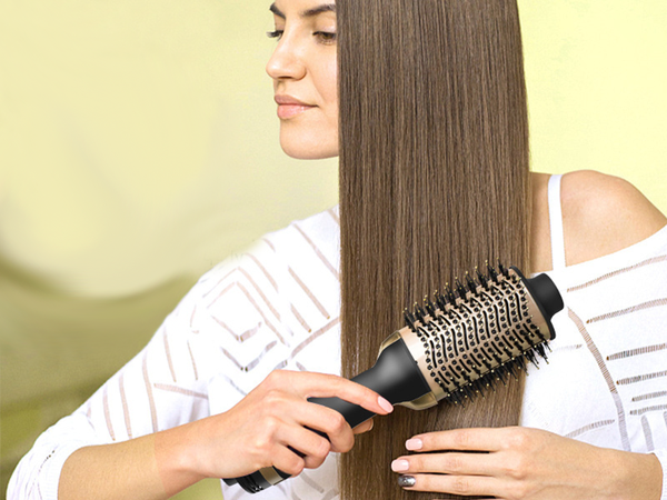 Secador de pelo rizador plancha de pelo cepillo grande 4 en 1