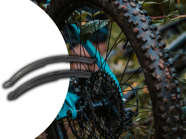 Predné zadné blatníky na bicykel univerzálna sada 2 ks čierna