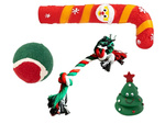 Satz hundespielzeug kauspielzeug tugger 4 stück mix geschenk spielzeug weihnachten