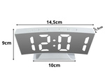 Electronic digital led clock alarm clock thermometer standing mirror usb memory