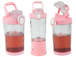 Smuuti blender, kaasaskantav, juhtmeta, jääpurustaja, roosa