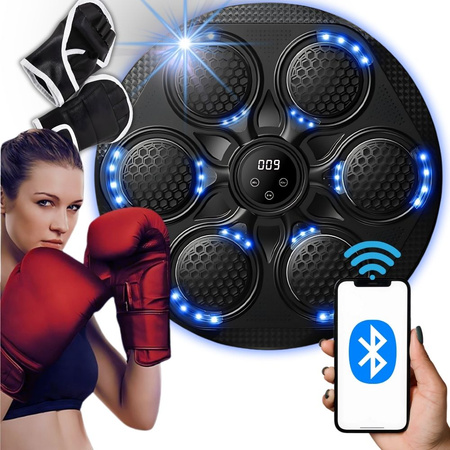 Boxing shield box trainer mma music usb bluetooth + boxing gloves