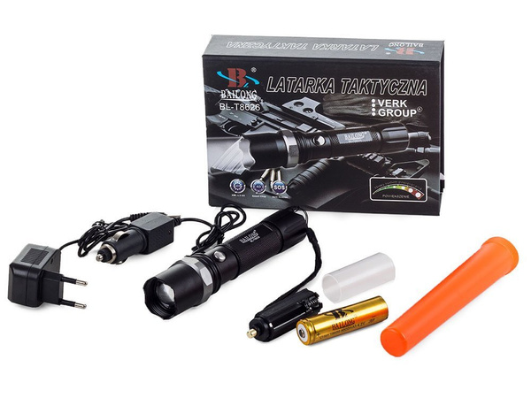 Bailong taktikaline led-torch zoom xml t6 batut