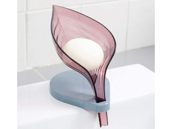 Soap leaf bath soap dish drain