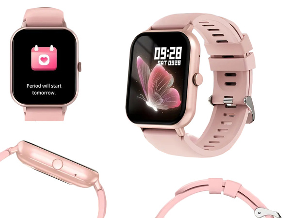 Smartwatch women's watch men's rubber strap sport bluetooth calls