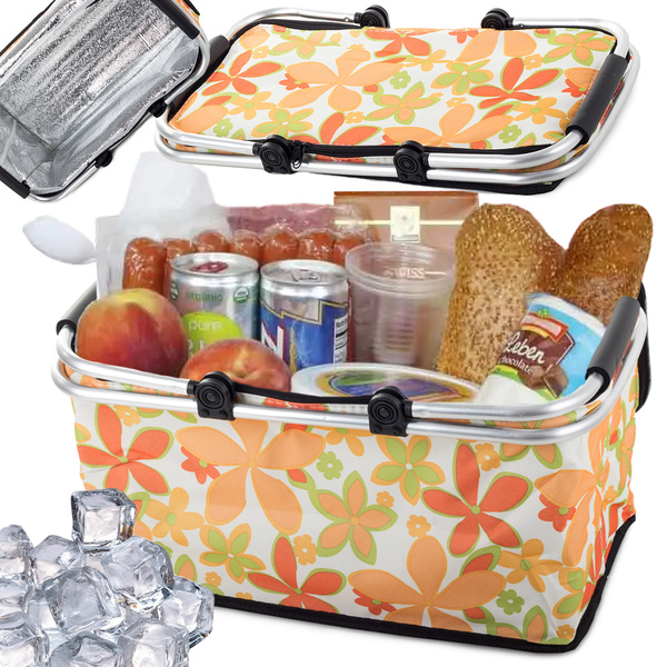 Thermofaltbarer picknickkorb isolierender einkaufskorb