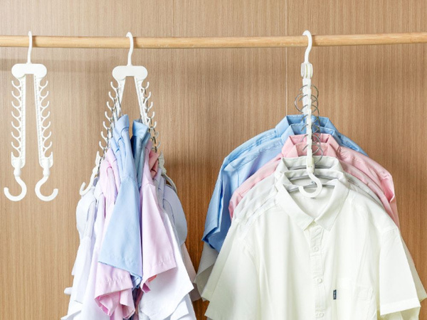 Wardrobe hanger folding multifunctional clothes organiser 16 spaces