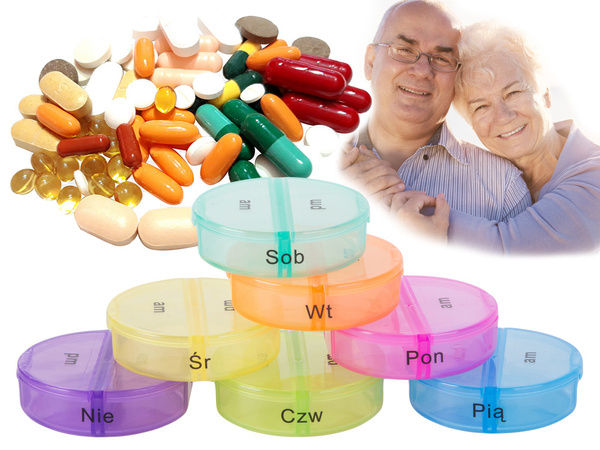 Envase de medicamentos pastillas caja hora del día medicación casete semanal