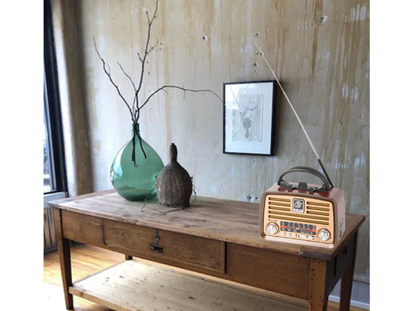 Retro kuhinjski mobilni radio fm am bluetooth usb polnilna antena