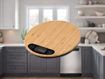 Electronic electronic bambus kitchen weights lcd household flat tape up to 5kg