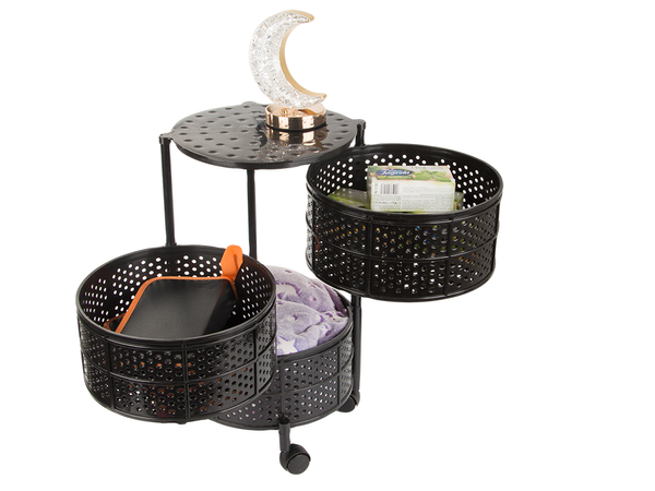 Étagère de cuisine armoire à roulettes table roulante panier 3 étages