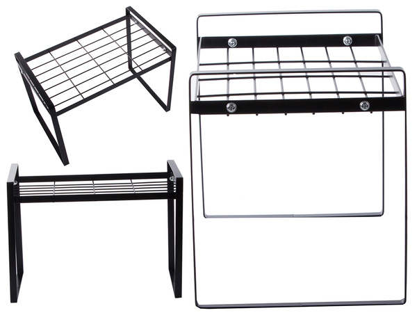 Vieno lygio metalinė lentyna virtuvės stalviršiui virtuvės organizatoriaus palėpės stovas