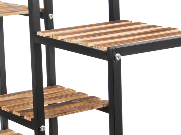 Flower pot high standing wooden flower bed 3 tier bookcase