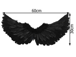 Feather angel wings black fairy tale costume cosplay halloween disguise