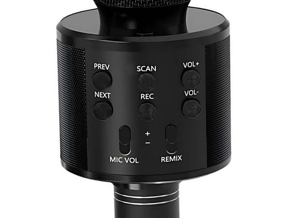 Bezdrátový mikrofon bluetooth karaoke reproduktor kulatý s pouzdrem různé režimy