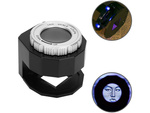 Jeweller's loupe microscope 30x 3 led uv cartridge