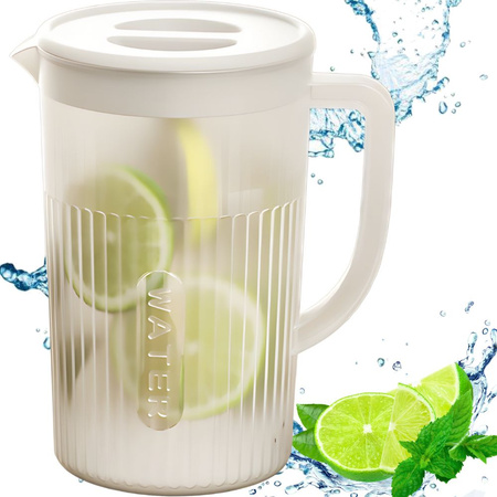 Cană de plastic de 3 litri cu capac pentru apă, suc, băuturi, limonadă, capacitate mare