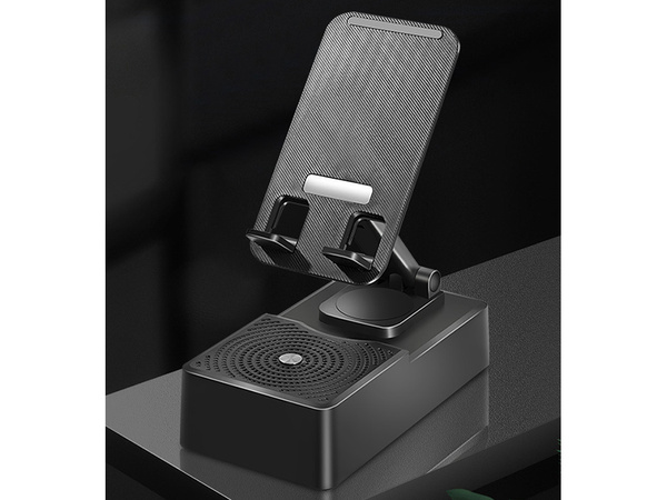 Phone holder with bluetooth speaker tablet holder for desk