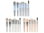 Set de 8 perii profesionale de machiaj pentru ochi, sprâncene, cu cutie cosmetică