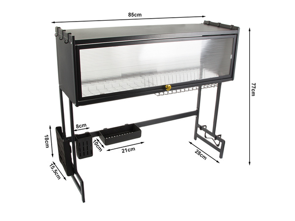 Trockner für geschirr, teller und besteck grosser abtropfbecken schrank organiser 85 cm