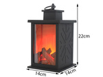 Farol decorativo led chimenea movible llama lampara electrica pilas