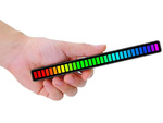 Usb led sonido respuesta multicolor tira de neón rgb led parpadeante batería
