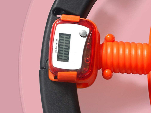 Saliekamais hula hoop ritenis ar svara rezultātā skaitītāju