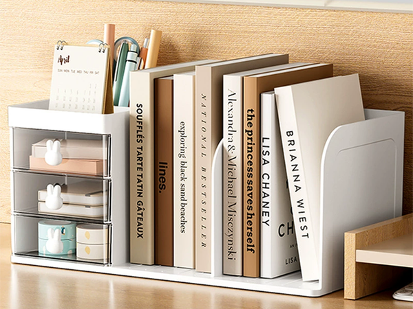 Armoire à outils organiseur de bureau étagères pour livres petits objets tiroirs