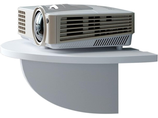 Sienas plaukts vāzes ziedu vāzei, kas paredzēta tālruņa uzlādei, balts matēts