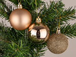 Pom de crăciun baubles 30pcs golden brilliant blinger mat