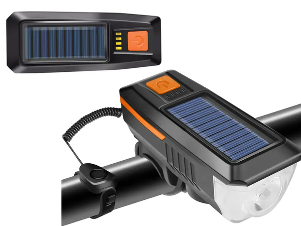 Eesmine led jalgratta lamp koos sarve päikesesignaaliga juhtrauda