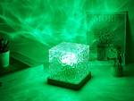 Rgb kristalų šviesa su usb nuotolinio valdymo pulteliu atmosferos dekoratyvinis naktinis kubas