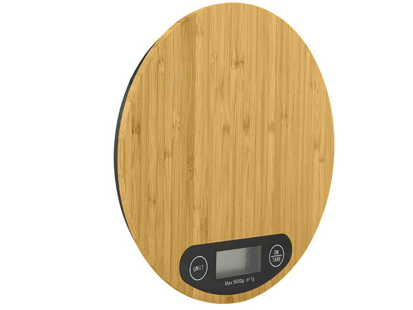 Electronic electronic bambus kitchen weights lcd household flat tape up to 5kg