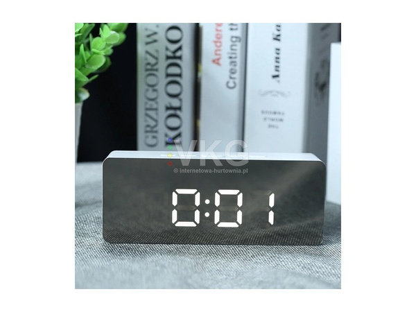 Led alarm clock led timer led mirror alarm date 4in1