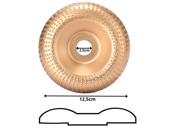 Disk za brušenje lesa rezbarjenje kotni skobeljnik zlato
